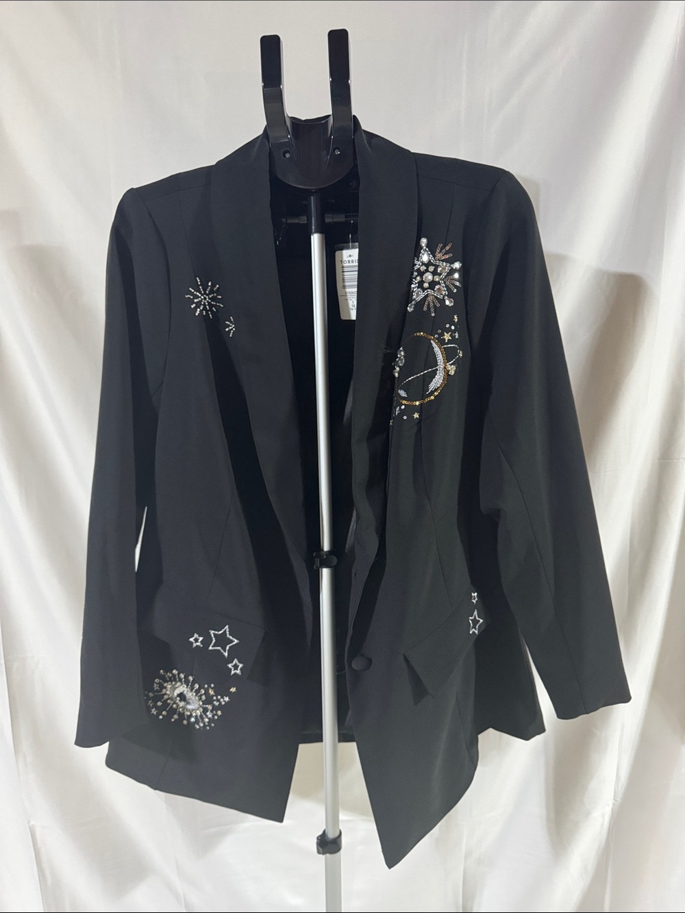 NWT torrid Black Embellished Star & Moon Blazer - Picture 7 of 8